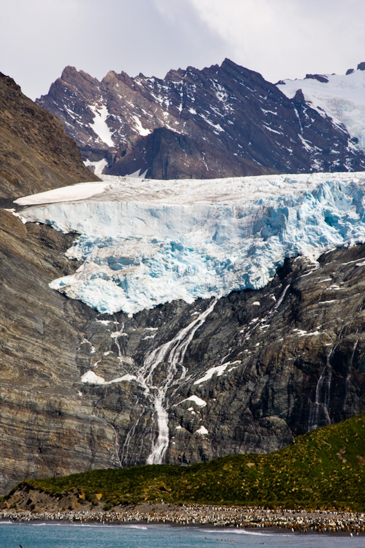 Waterfall And Glacier